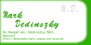 mark dedinszky business card