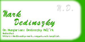 mark dedinszky business card